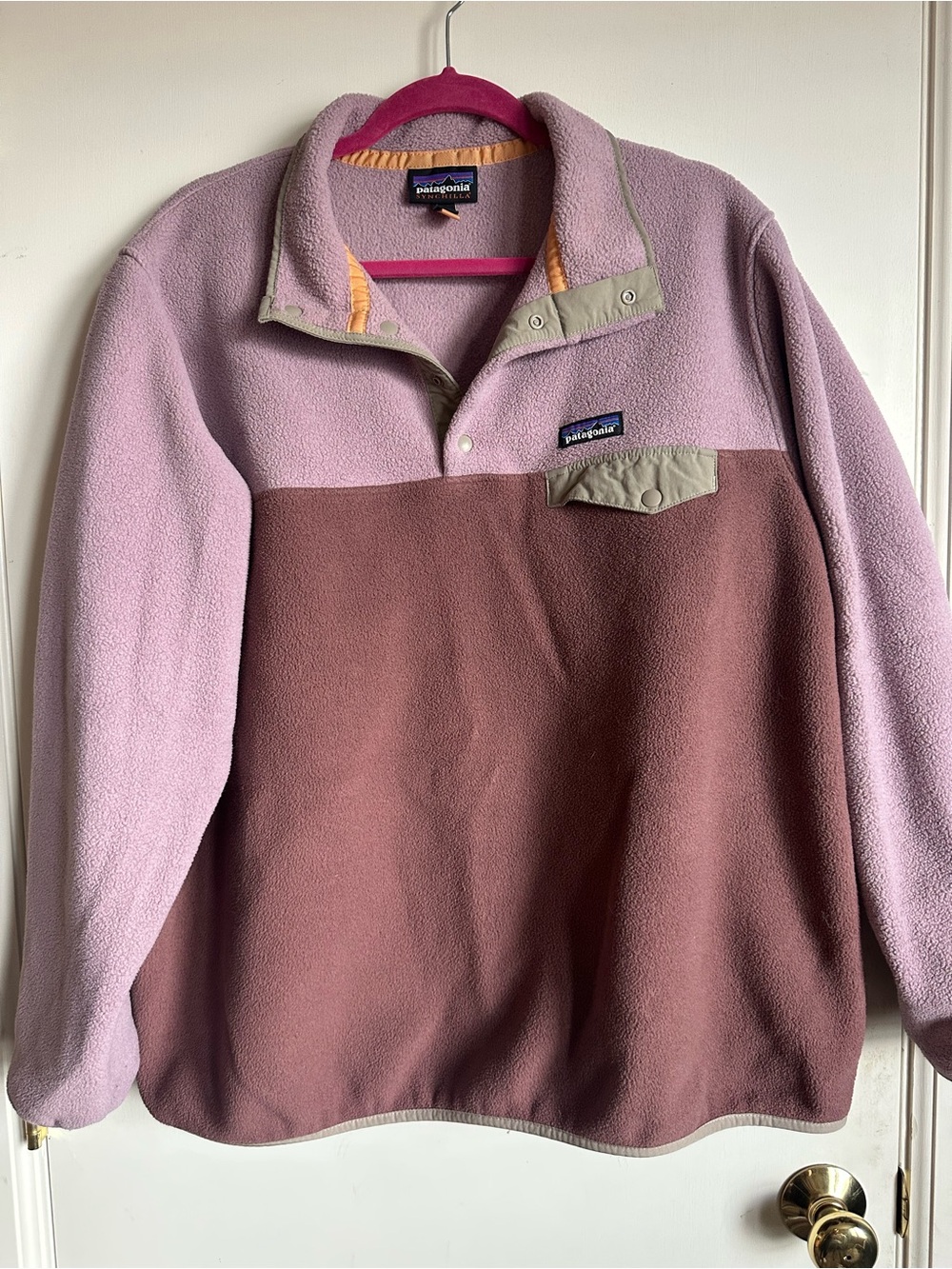 Patagonia Women’s Two-Tone Fleece Pullover - Lavender & Mauve